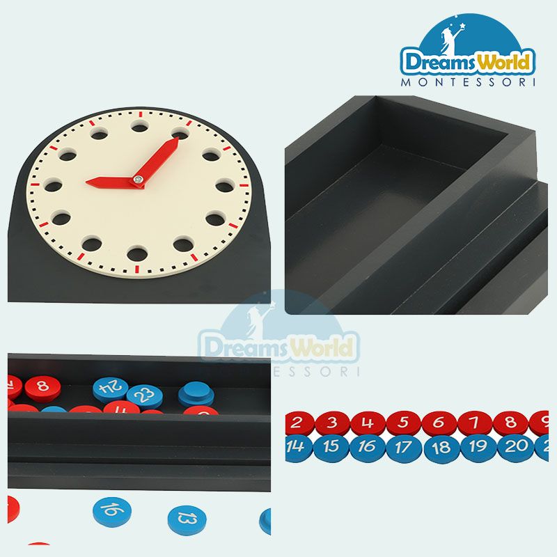  Giáo Cụ Montessori - Đồng hồ - Clock with Moveable Hands 