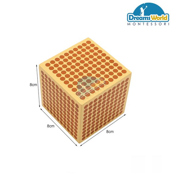  Giáo Cụ Montessori - 1 Khối gỗ 1000 - 1 Wooden Thousand Cubes 
