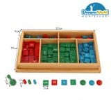  Giáo Cụ Montessori - Trò chơi với các tem số - Stamp Game 
