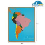  Giáo Cụ Montessori - Ghép bản đồ châu Nam Mỹ - Puzzle map of south America 
