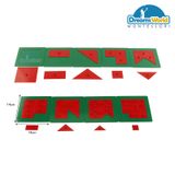  Giáo Cụ Montessori - Khung phân số vuông không kệ - Metal Fraction square without Stands 