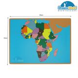  Giáo Cụ Montessori - Ghép bản đồ châu Phi - Puzzle Map of Africa 