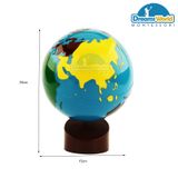  Giáo Cụ Montessori - Quả cầu các phần của trái đất 16 cm -  Globe-World Parts 