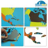  Giáo Cụ Montessori - Ghép bản đồ châu Bắc Mỹ - Puzzle map of North America 