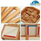  Giáo Cụ Montessori - Hộp học phép tính cộng có thẻ điều khiển và bảng - Addition Working Charts with frame 