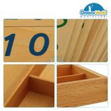  Giáo Cụ Montessori - Các thẻ số từ 1 đến 1000 cỡ lớn  - Large Wooden Number Cards With Box (1-1000) 