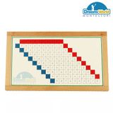  Giáo Cụ Montessori - Hộp học phép tính trừ có thẻ điều khiển và bảng - Subtraction Working Charts with frame 