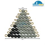  Giáo Cụ Montessori - Các dây cườm màu xám từ cườm 1 đến cườm 9  - Grey bead stairs 1-9 