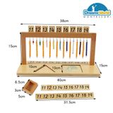  Giáo Cụ Montessori -  Móc treo các chuỗi hạt cườm màu từ 11-19 - Hanger for Teen bead 