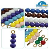  Giáo Cụ Montessori - Các dây cườm màu từ cườm 1 đến cườm 9  - Colored Bead Stairs 1-9 