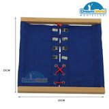  Giáo cụ Montessori - Khung kĩ năng dệt kim -  Knitted garment frame 