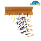  Giáo Cụ Montessori - Giá treo các chuỗi hạt màu  - Wall Frame for Short Bead Chains 