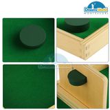  Giáo Cụ Montessori - Luồn đồng xu - Imbucare board with Kint disc 
