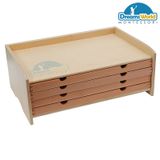  Giáo cụ Montessori - Tủ lá cây 4 ngăn - BOTANY LEAF CABINET WITH INSETS 