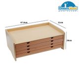  Giáo cụ Montessori - Tủ lá cây 4 ngăn - BOTANY LEAF CABINET WITH INSETS 