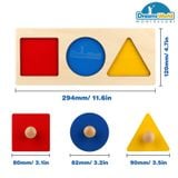  Giáo Cụ Montessori - Ghép các mẫu hình học cơ bản - Multiple Shape Puzzles 