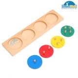  Giáo Cụ Montessori - Các vòng phân đoạn giới hạn 1-4 - Cut-Out Fraction Circles 1-4 