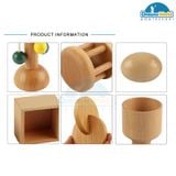  Giáo Cụ Montessori - Sét 6 đồ sơ sinh cơ bản - Exercise for infant and toddler montessori materials wooden 