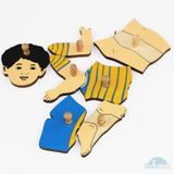  Giáo cụ Montessori - Tranh Ghép Sinh Học Hình Bé Trai - Boy Puzzle 
