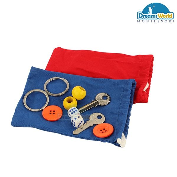  Giáo cụ Montessori - Túi bí mật chứa các loại đồ vật khác nhau - Mystery Bag 4: Familiar items 