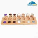  Giáo Cụ Montessori - Bộ cảm giác - Touch & match board 