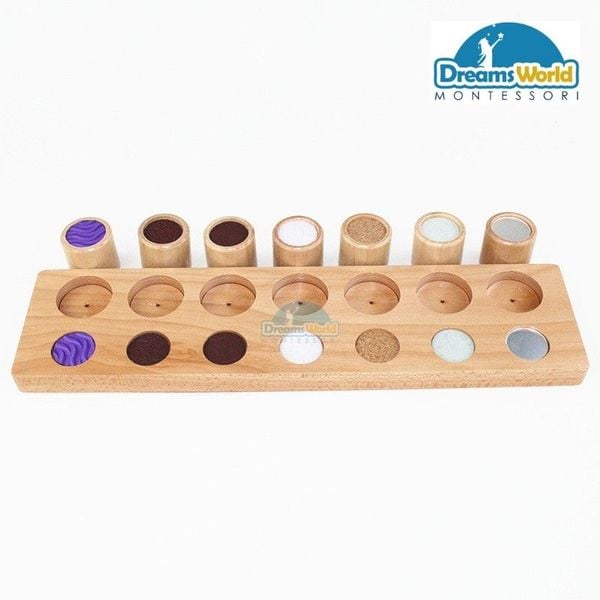  Giáo Cụ Montessori - Bộ cảm giác - Touch & match board 