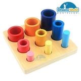  Giáo Cụ Montessori - Lồng khối trụ 