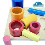  Giáo Cụ Montessori - Lồng khối trụ 