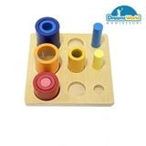  Giáo Cụ Montessori - Lồng khối trụ 