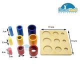  Giáo Cụ Montessori - Lồng khối trụ 