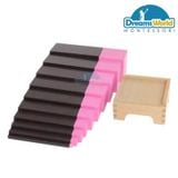  Giáo Cụ Montessori - Thang Nâu - Brown Stairs beechwood 