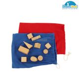  Giáo cụ Montessori - Túi bí mật chứa các loại hình khác nhau - Mystery Bag 3: Diff shape & size 