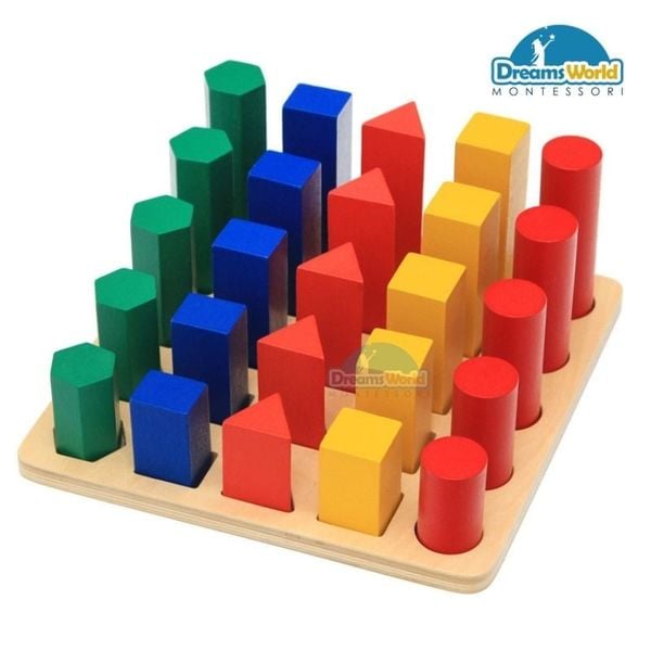  Giáo Cụ Montessori -  Bộ 5 hình giáo cụ Montessori - Set of 5 geometry Montessori 