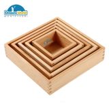  Giáo cụ Montessori - Hộp lồng gỗ - Nesting box 