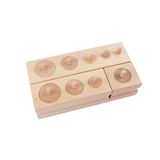  Giáo cụ Montessori - Bộ khối trụ có núm 1-3-5 - Cylinder blocks 1-3-5 – beechwood 