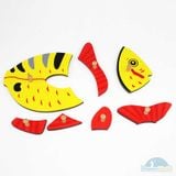  Giáo cụ Montessori - Tranh ghép sinh học hình con cá - Fish puzzle 