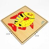  Giáo cụ Montessori - Tranh ghép sinh học hình con cá - Fish puzzle 