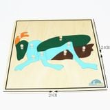  Giáo cụ Montessori - Tranh ghép sinh học hình con dế - Root Puzzle 