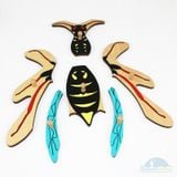  Giáo cụ Montessori - Tranh ghép sinh học hình con ong - Bee puzzle 