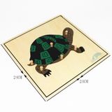  Giáo cụ Montessori - Tranh ghép sinh học hình con rùa - Turtle puzzle 