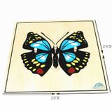  Giáo cụ Montessori - Tranh ghép sinh học hình con bướm - Butterfly puzzle 