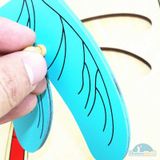  Giáo cụ Montessori - Tranh ghép sinh học hình con chuồn chuồn - Dragonfly puzzle 