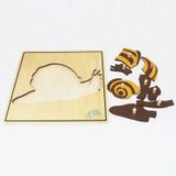 Giáo cụ Montessori - Tranh Ghép Sinh Học Hình Con Ốc Sên - Snail Puzzle 