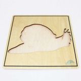  Giáo cụ Montessori - Tranh Ghép Sinh Học Hình Con Ốc Sên - Snail Puzzle 