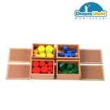  Giáo Cụ Montessori - Trụ Không Núm - Knobless Cylinders Beechwood 