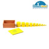  Giáo Cụ Montessori - Trụ Không Núm - Knobless Cylinders Beechwood 
