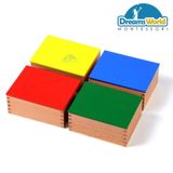  Giáo Cụ Montessori - Trụ Không Núm - Knobless Cylinders Beechwood 