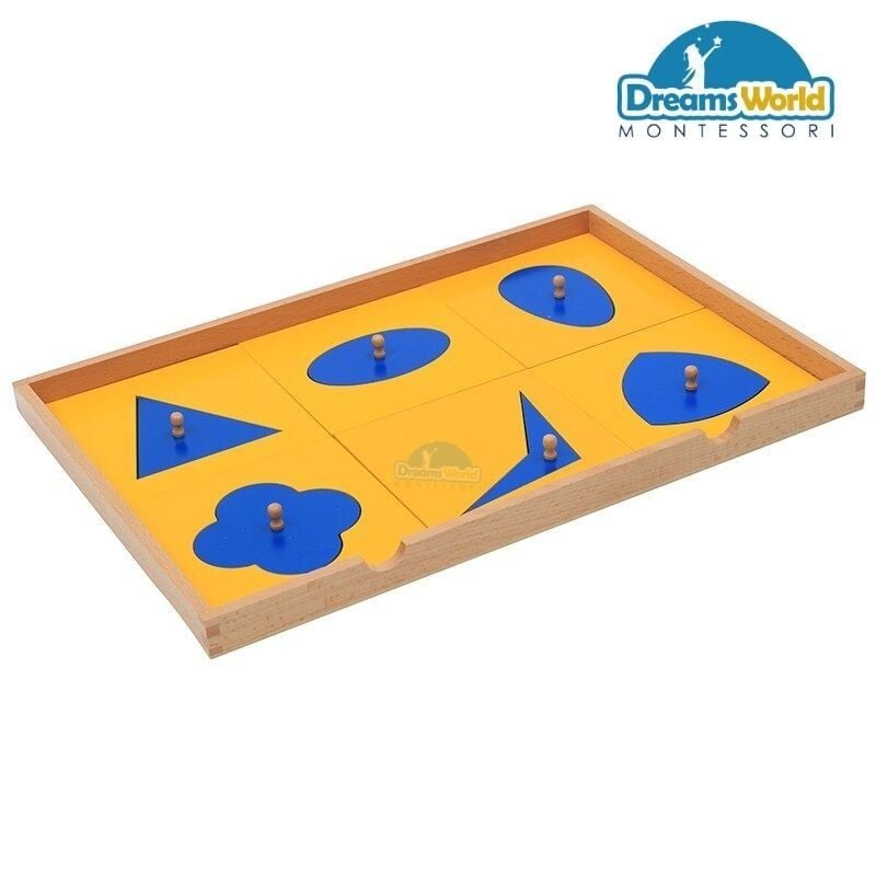  Giáo Cụ Montessori - Tủ hình học 6 ngăn - Geometric Cabinet with 