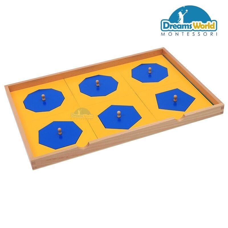  Giáo Cụ Montessori - Tủ hình học 6 ngăn - Geometric Cabinet with 