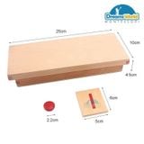  Giáo Cụ Montessori - Các thẻ số và hạt chấm đỏ - cut-out numeral and counters 